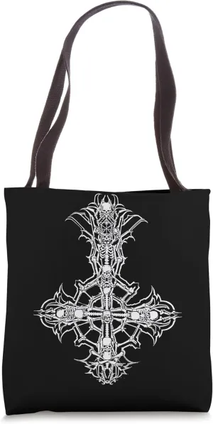 – Skeleta Crucifix Tote Bag
