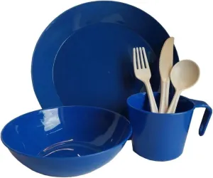 1-Person Camping Dish Table Set, Washable/Reusable Polypropylene Dinnerware Set for Camping and Outdoor Dining by Caddis Sports