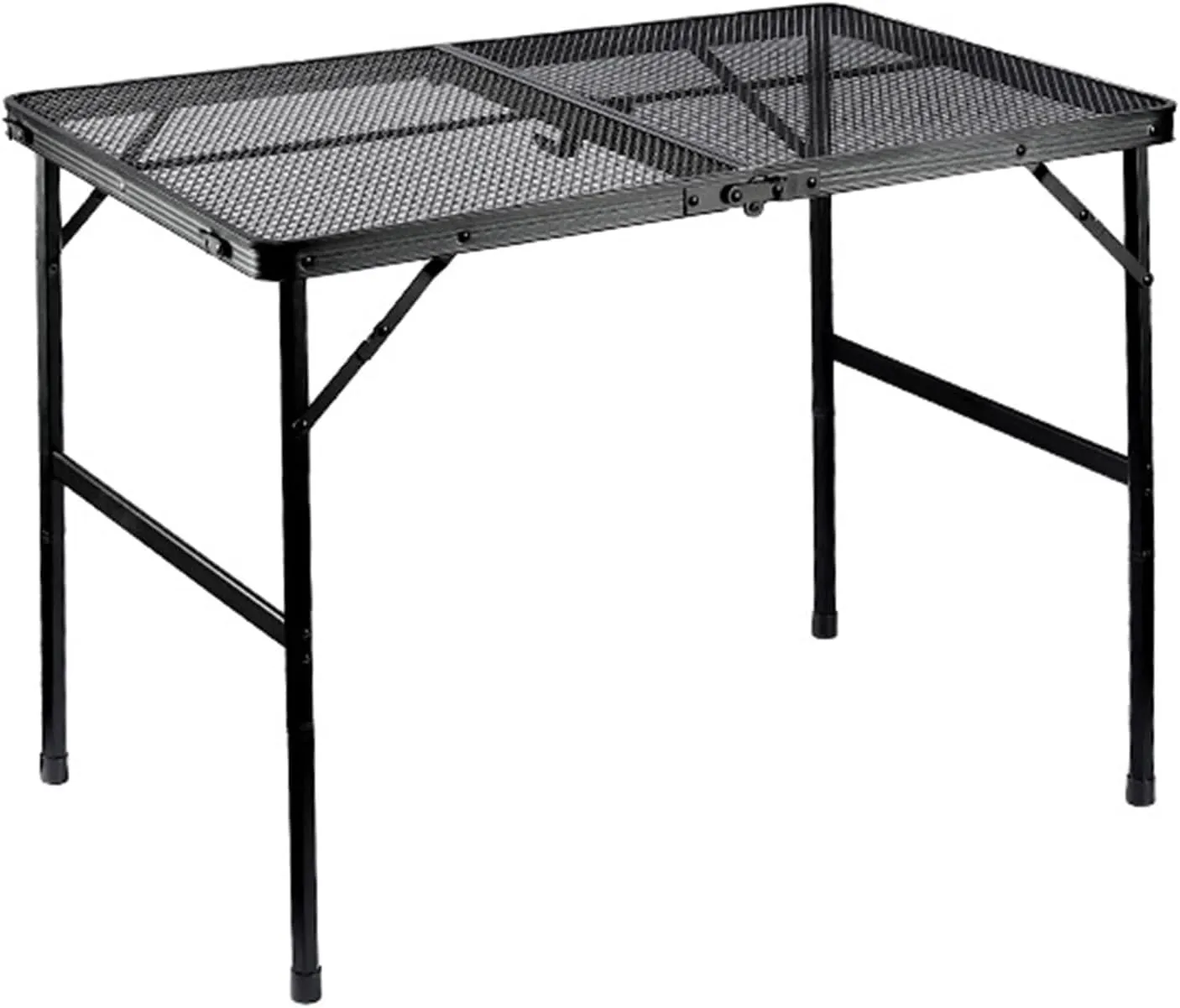 1 Set Folding Camping Table, Outdoor Folding Table, Outdoor Adjustable Height Table with Mesh Layer Side Pocket, Lightweight Aluminum Alloy Hiking Picnic BBQ Collapsible Table Black