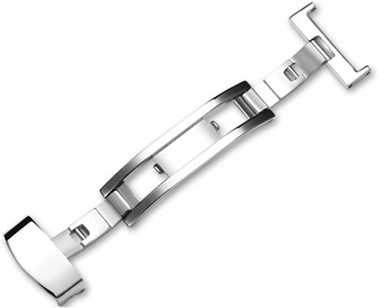 10-22mm Butterfly Deployment Buckle Automatic Double Click Stainless Steel Strap Button Stainless Steel Clasp Folding Clasp Table buckle