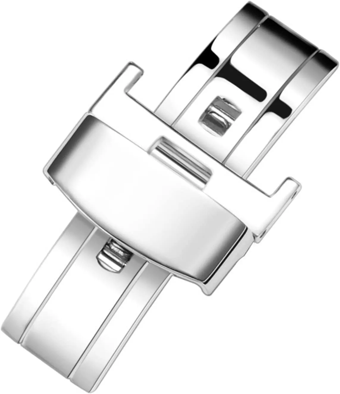 10-22mm Butterfly Deployment Buckle Automatic Double Click Stainless Steel Strap Button Stainless Steel Clasp Folding Clasp Table buckle