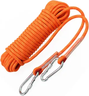 10~200m High Strength Utility Cord Camping Rope,14mm Rappelling Rope for Outdoor,for Rappelling,Caving, Indoor Outdoor Camping (Color : Orange, Size : 14mm x 140m)