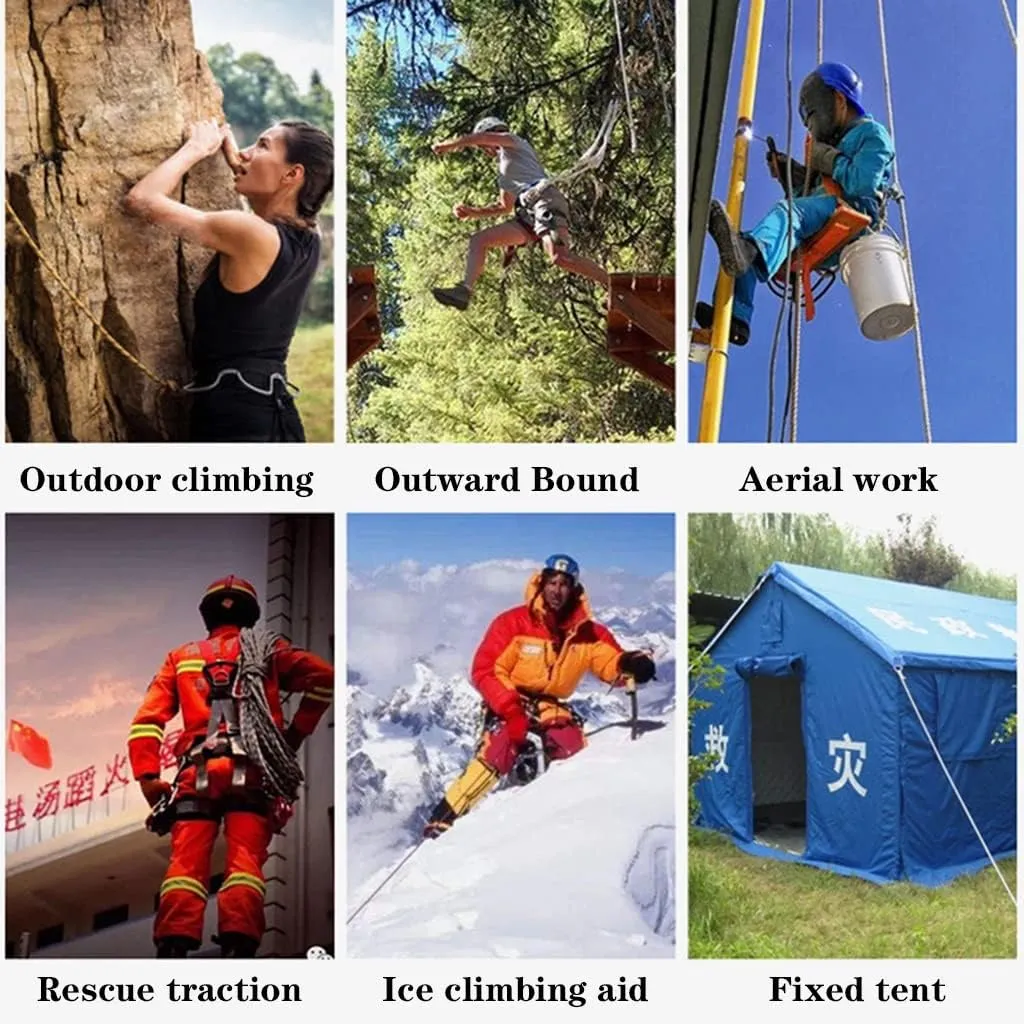 10~200M Safety Nylon Static Climbing Rope Escape Ice Climbing Equipment Rescue Rope Parachute Rope Magnet Fishing (Color : Green, Size : 8mm x 15m)