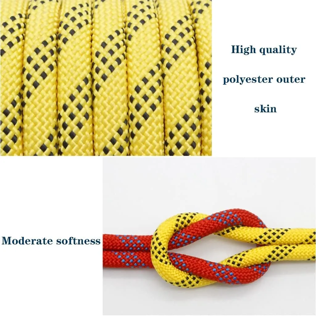 10~200M Safety Nylon Static Climbing Rope Escape Ice Climbing Equipment Rescue Rope Parachute Rope Magnet Fishing (Color : Green, Size : 8mm x 15m)