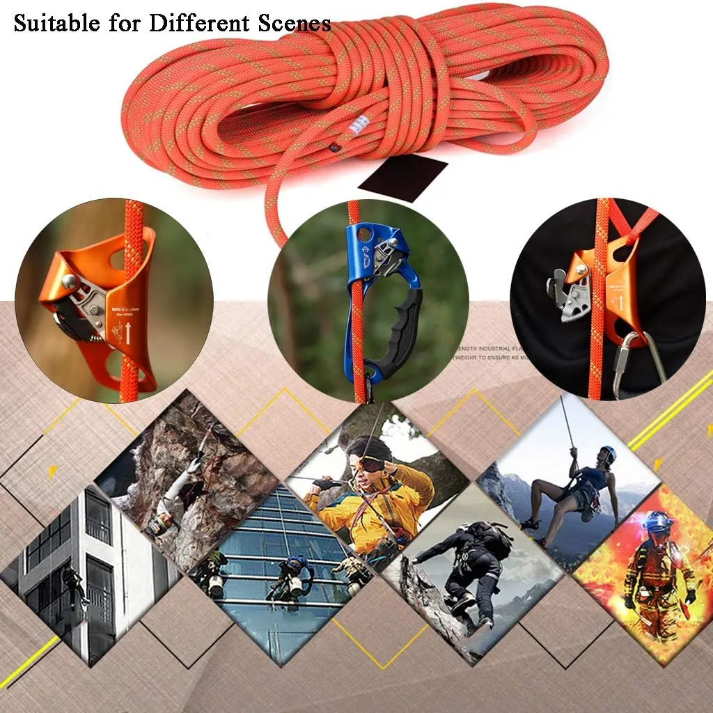 11mm Static Rope Camping Rock Climbing Rope 26KN High Strength Safety Rope for Working at Height Climbing Equipment