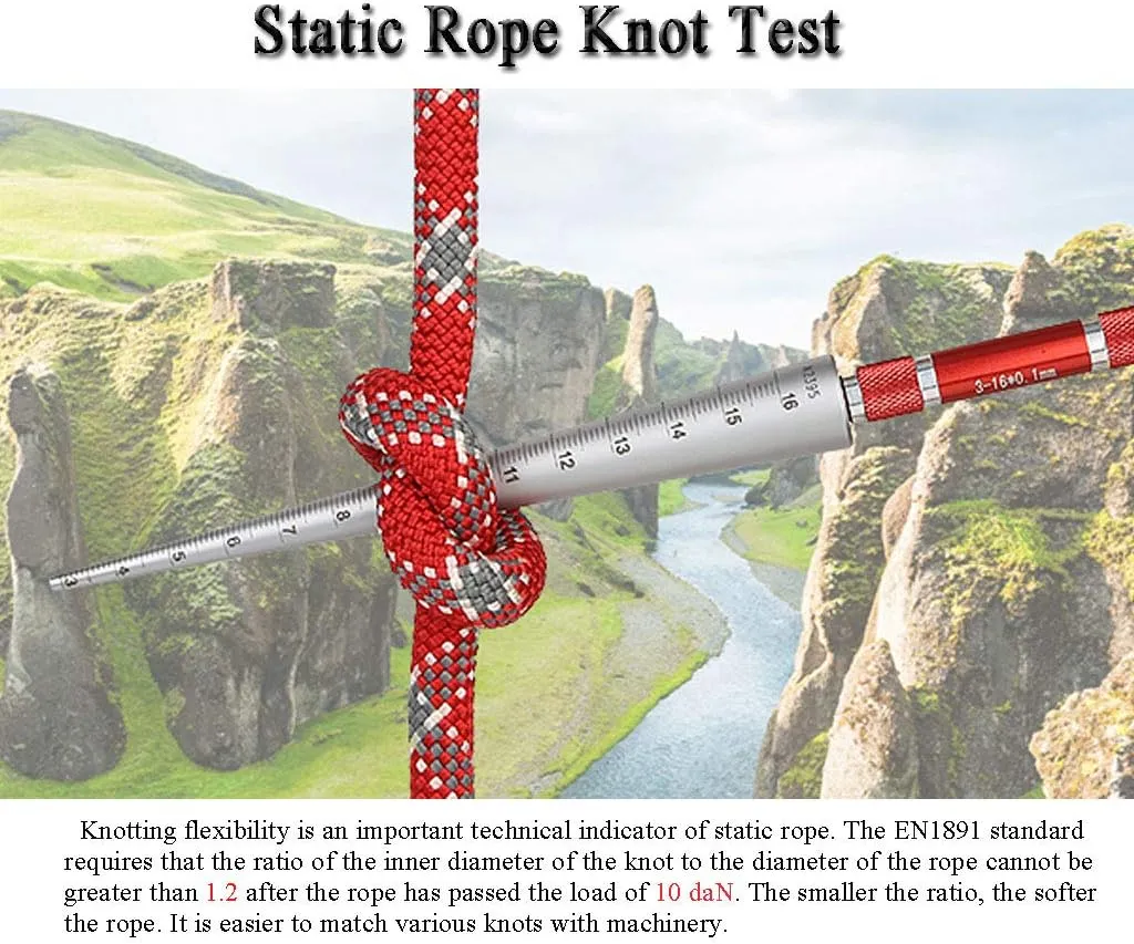 11mm Static Rope Camping Rock Climbing Rope 26KN High Strength Safety Rope for Working at Height Climbing Equipment