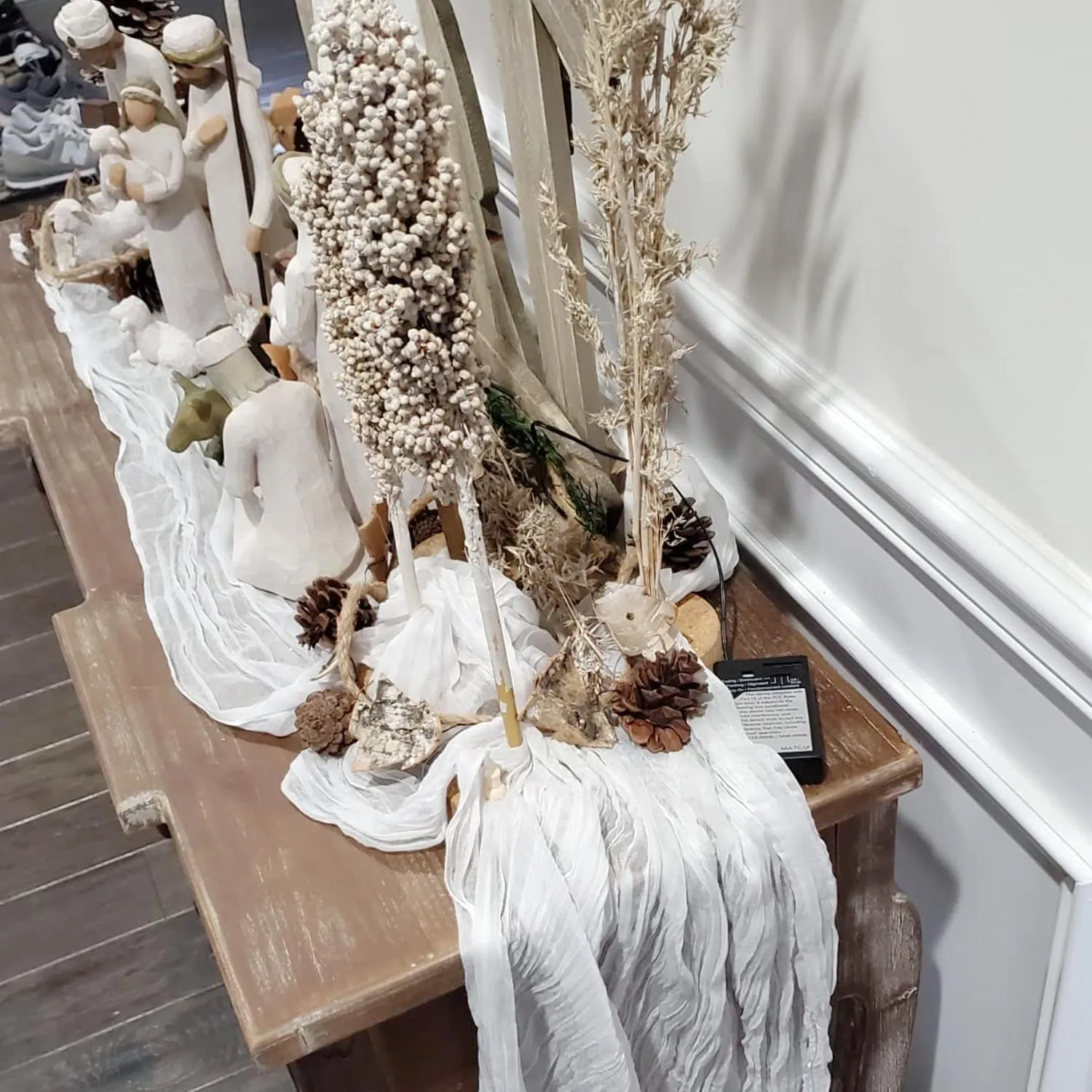12 Pack White Cheesecloth Table Runner 10ft Gauze Runner Boho Ivory Cheese Cloth Table Runner for Wedding Bridal Shower Baby Shower Boho Table Decoration