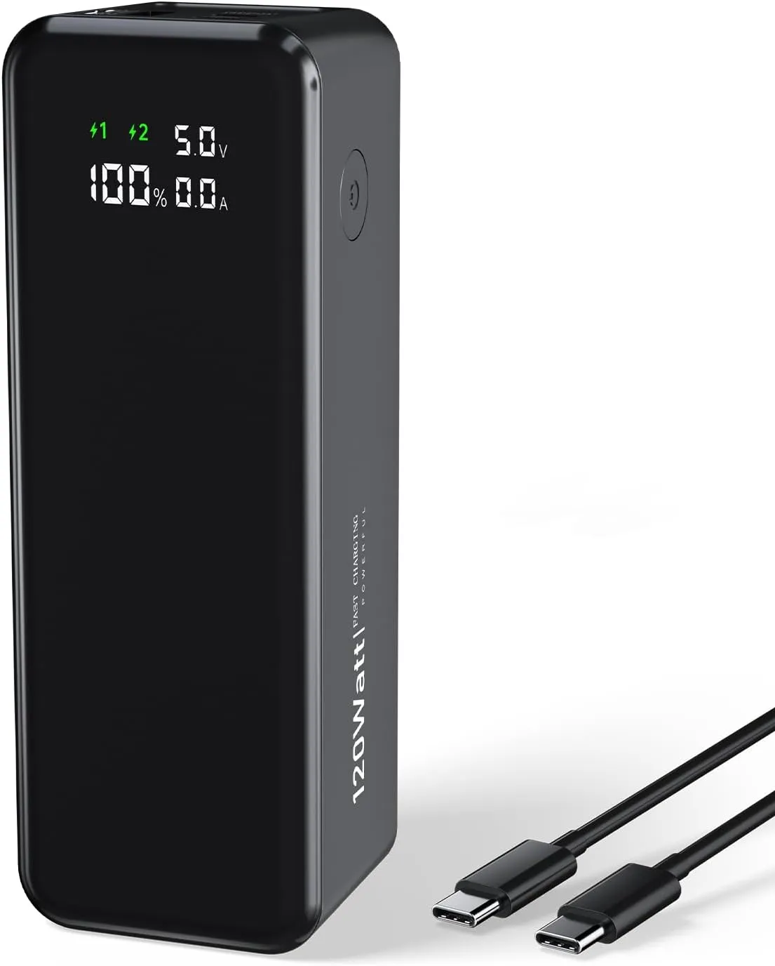 120W Power Bank, 27000mAh High Capacity Laptop Portable Charger, 99Wh, Smart Digital Display, Fast Recharging, 3 in 1 Portable Phone Charger Compatible with iPhone, Samsung, iPad, MacBook, Laptop etc