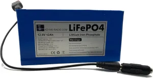 12AH LiFePO4 Battery with 20A Power Panel (BMS) and PP Connector for Ham Radio and GMRS Portable Operations