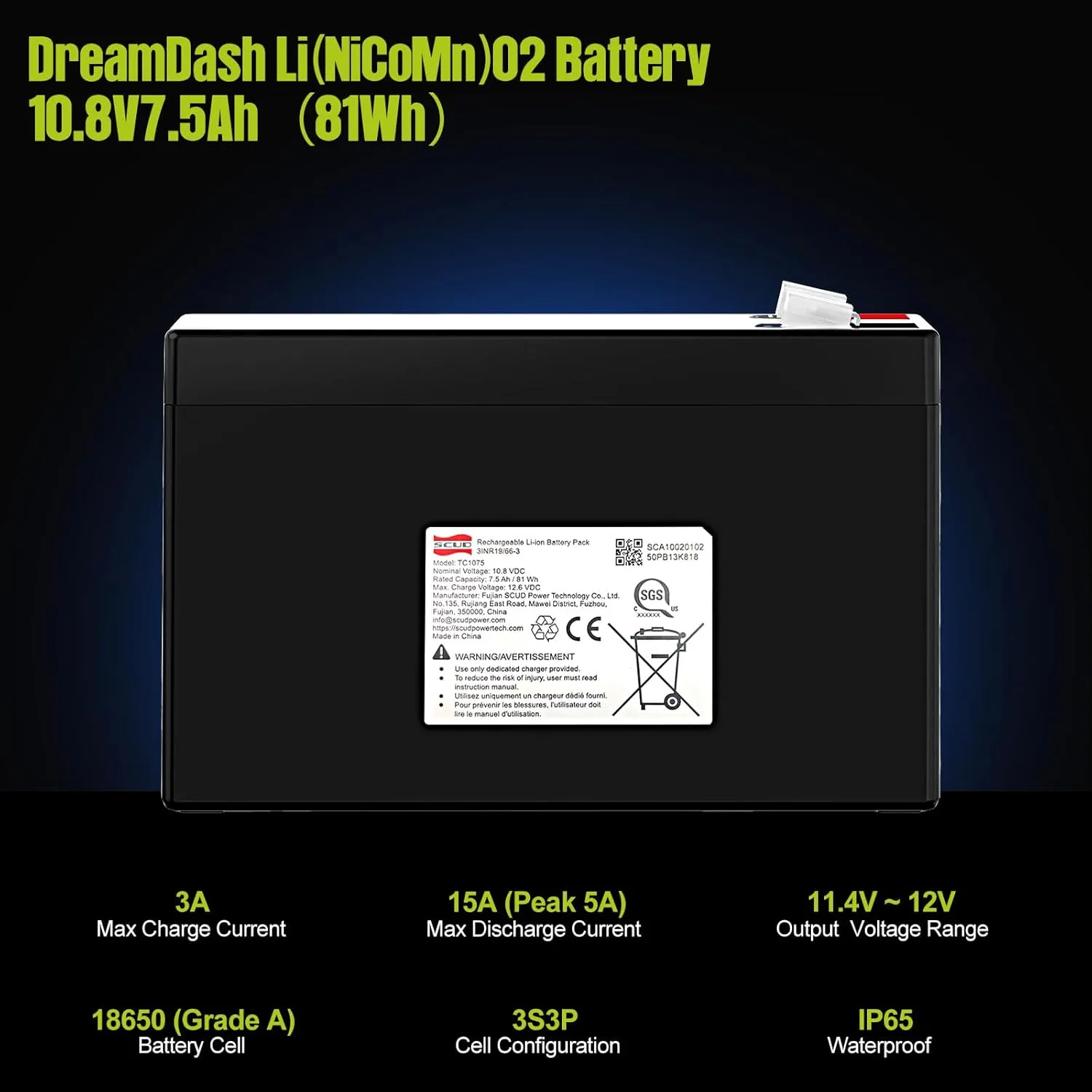12V 7AH Battery Rechargeable Sealed Lead Acid Lithium Battery,Li-ion Batteries 12v with 7A BMS,2000  Deep Cycles Batteries for Kid Ride-on Toys Car Solar System Scooter Fish findery