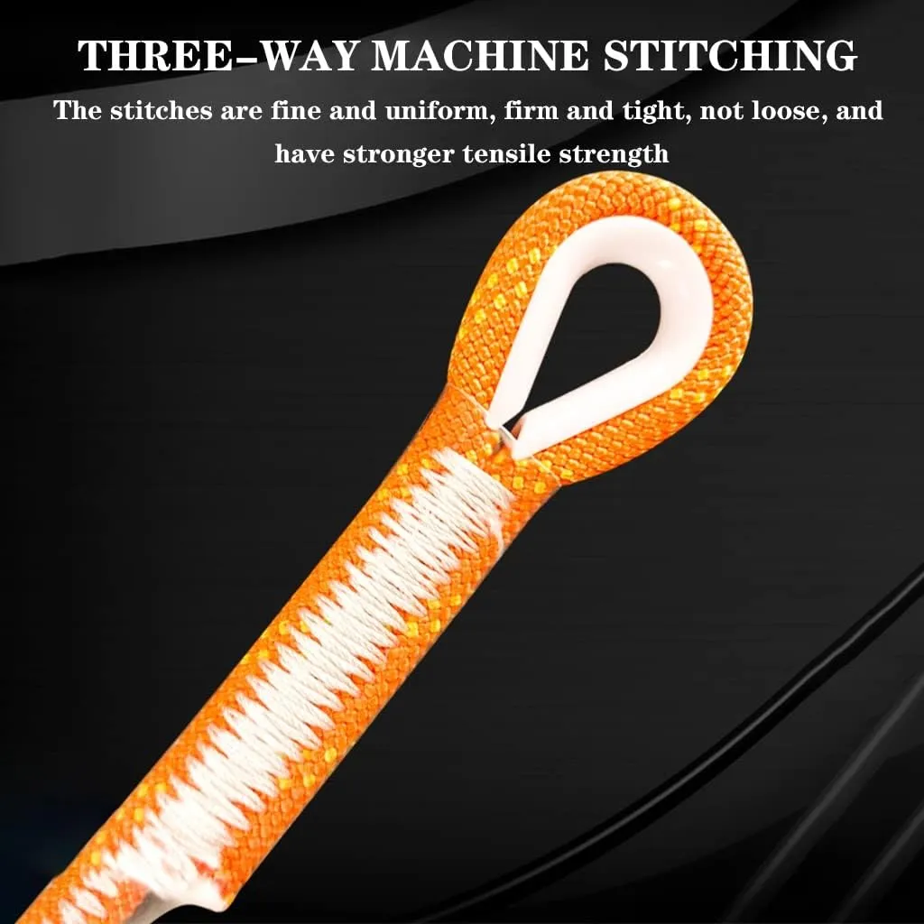 14mm Static Safety Rescue Rope,10~200m Strong Magnet Fishing Rope,Fire Rescue Parachute Rope, Escape Rope, Rappelling Rope (Color : Orange, Size : 14mm x 10m)