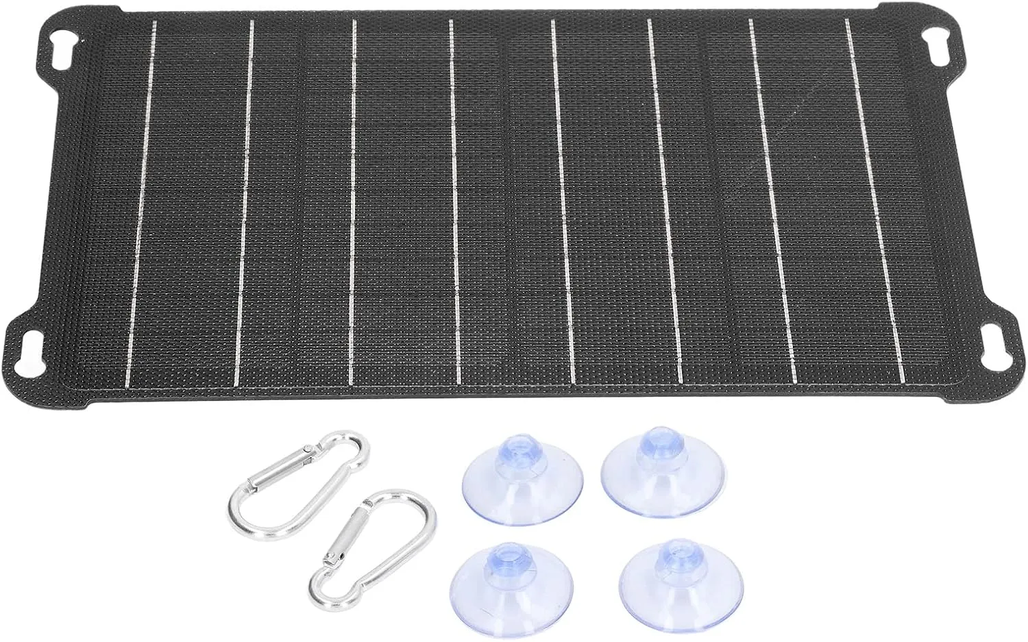 15W Solar Panel Charger Monocrystalline Silicon Portable Solar Panel Kit with Dual USB Output for Mountaineering Hiking Camping