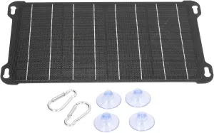 15W Solar Panel Charger Monocrystalline Silicon Portable Solar Panel Kit with Dual USB Output for Mountaineering Hiking Camping
