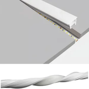 16.4Ft/5M Silicone LED Channel System, Aluminum Profile Substitutes 16x16mm DIY LED Neon Rope Light IP67 Waterproof for 6-12mm LED Strip Light Installation, for Indoor Outdoor Ambient Decor