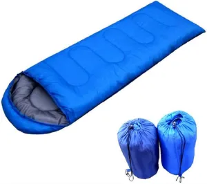 180 * 75cm Sports Adventurer Mummy Ultra-Compactable Lightweight Sleeping Bag 15℃~5℃ - 7 Colors (Blue)