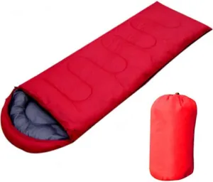 180 * 75cm Sports Adventurer Mummy Ultra-Compactable Lightweight Sleeping Bag 15℃~5℃ - 7 Colors (Red)