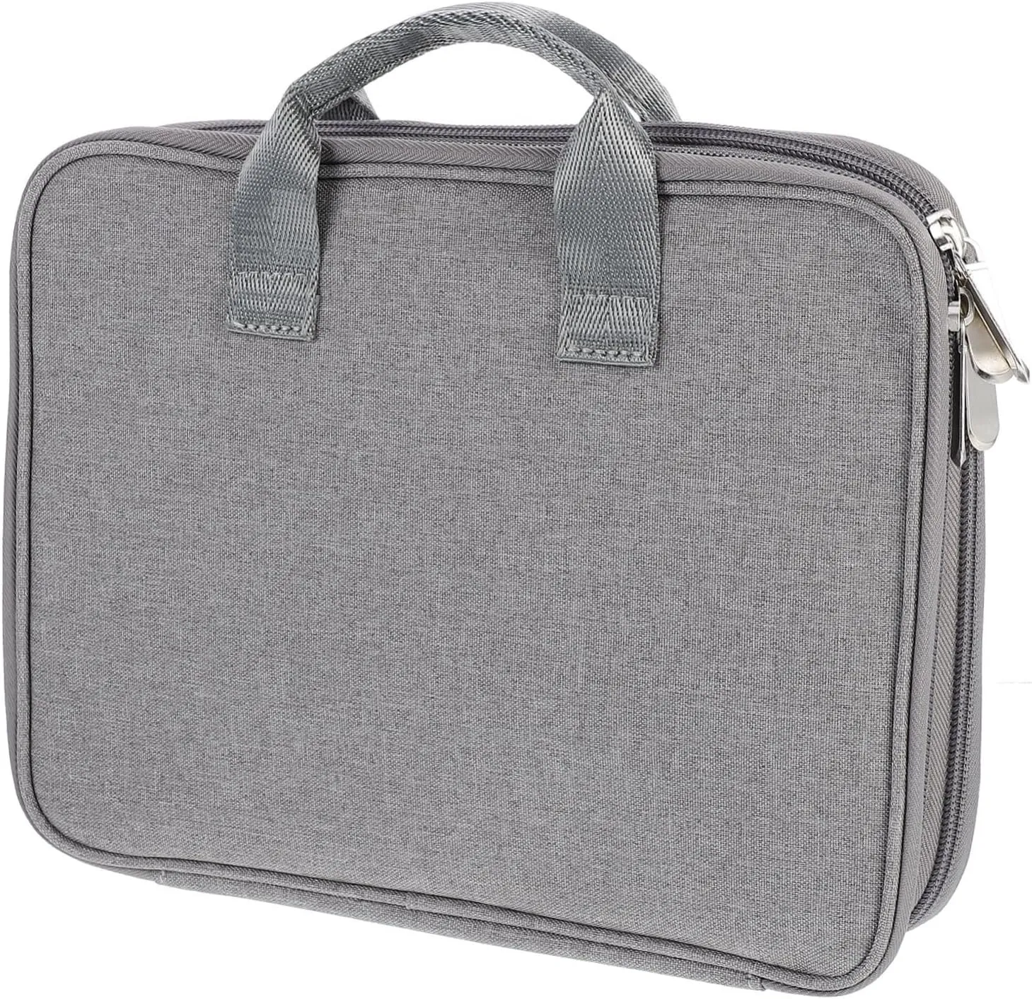 1pc Double Layer Watch Band Organizer Bag Portable Storage Pouch for Watch Bands Accessories Protects from Scratches for Travel Home Use Grey