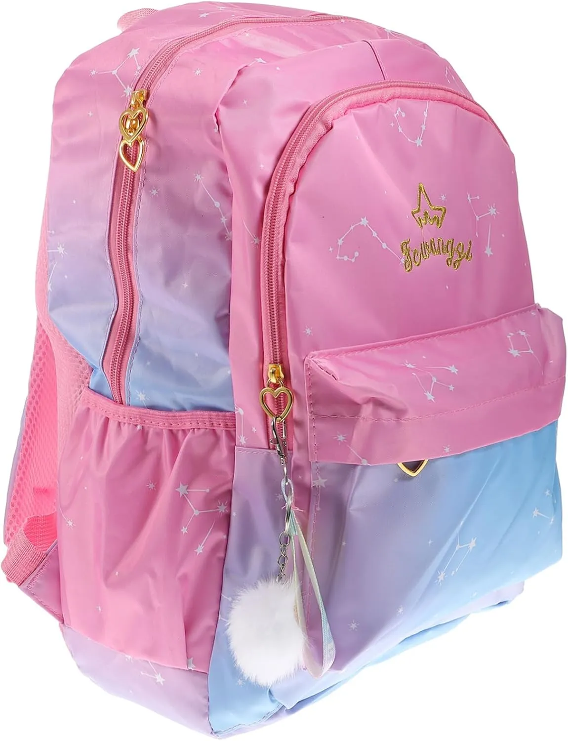 1pc Fashionable Gradient Backpack Capacity Multi Zipper Bags Breathable Cushion for Comfort for Travel and Outdoor Activities