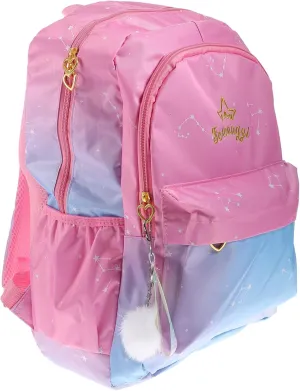 1pc Fashionable Gradient Backpack Capacity Multi Zipper Bags Breathable Cushion for Comfort for Travel and Outdoor Activities