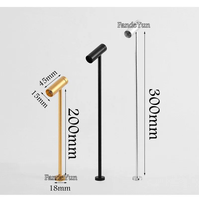 1W 3W 200/300mm LED spotlights Showcase Light wall lamp For Exhibition Display AC110V 220V DC12V Led Spot Jewelry Display