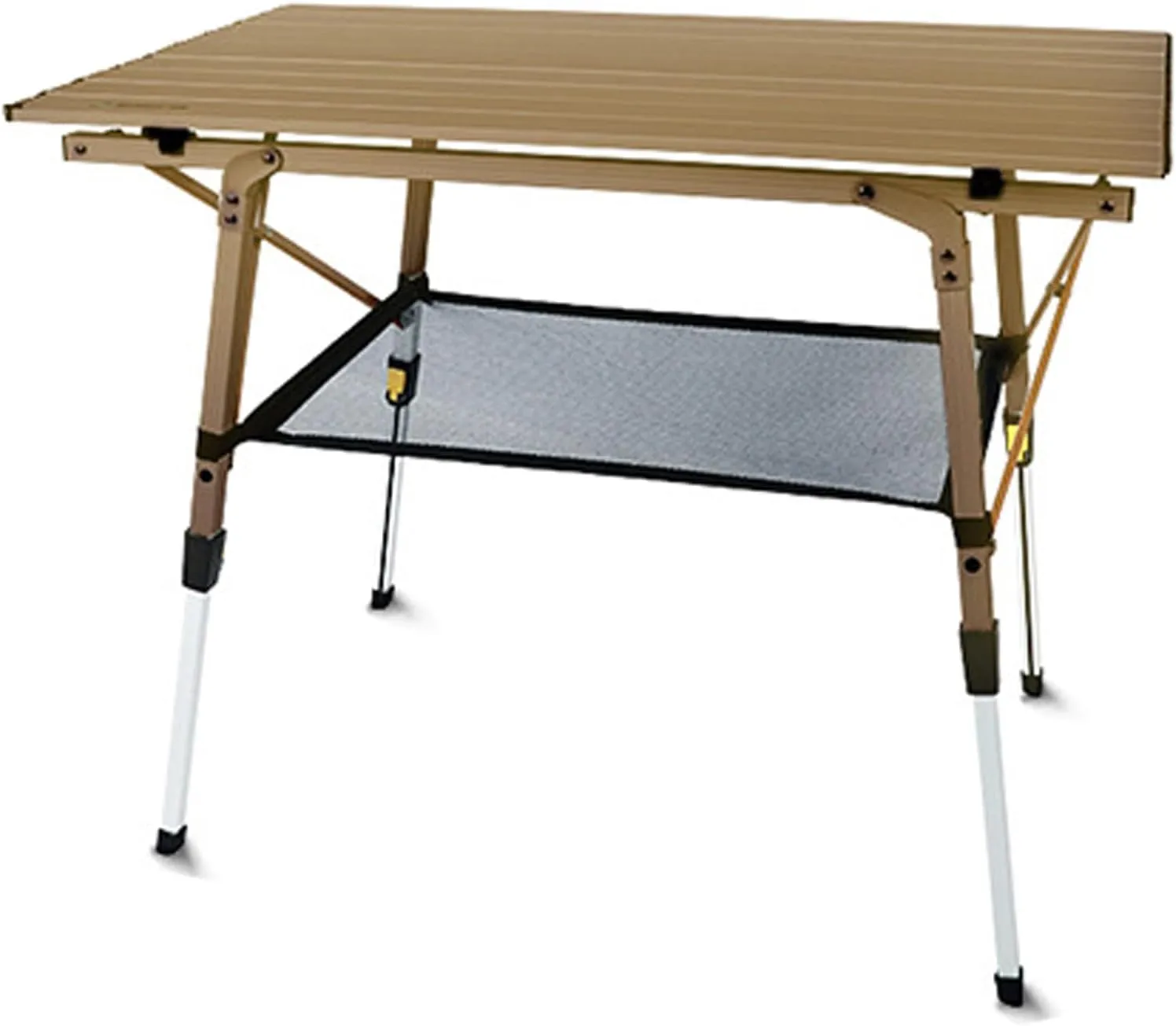 2-6 People Stretchable Camping Table, Roll-Up Lightweight Picnic Table with Aluminum Tabletop & Carrying Bag, Portable Outdoor Folding Table for Hiking, Backpacking & Fishing(White,Style 1)