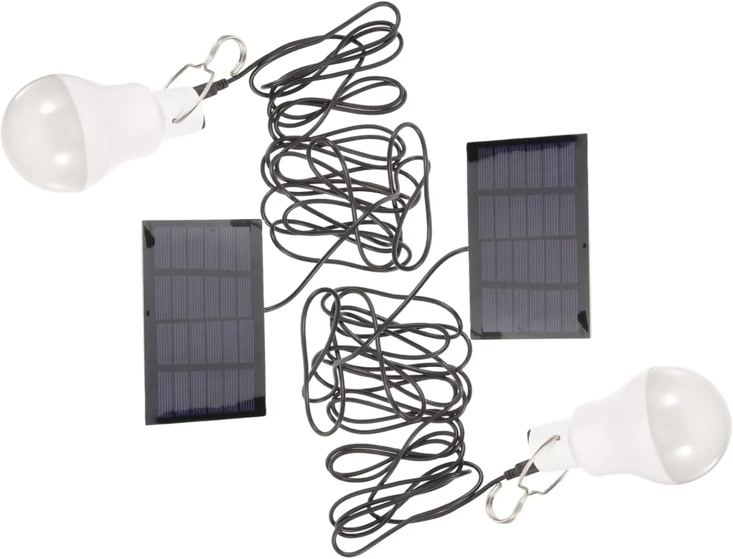 2-Pack Solar Camping Lights Solar-Powered Outdoor Led for Tent Hiking Garden Patio Easy to Use No Charging Required