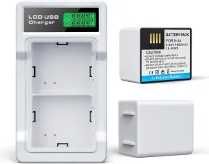 2-Packs Batteries Compatible with Arlo Pro 5S 2K, Pro 4, 3, Arlo Ultra 2, Ultra Cameras VMA5400 VMC4040P VMC4060P A-4a, with LCD Dual Charger (3.85V 4800mAh)