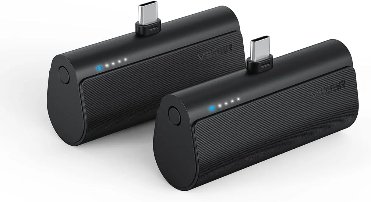 2 Packs of USB C Portable Chargers, 5000mAh Portable Android Chargers Fast Charge Cordless Battery Pack Compatible for Samsung Galaxy S22, S21, S20, S10, S9, S8, Pixel, Moto, LG, Oculus Quest, Android