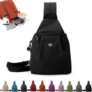 2025 Backpack Chest Bag Double Zipper Large Capacity, Vovtva Bag, Vovtv Street Lite Chic Versatile Travel Bags (1, Black)