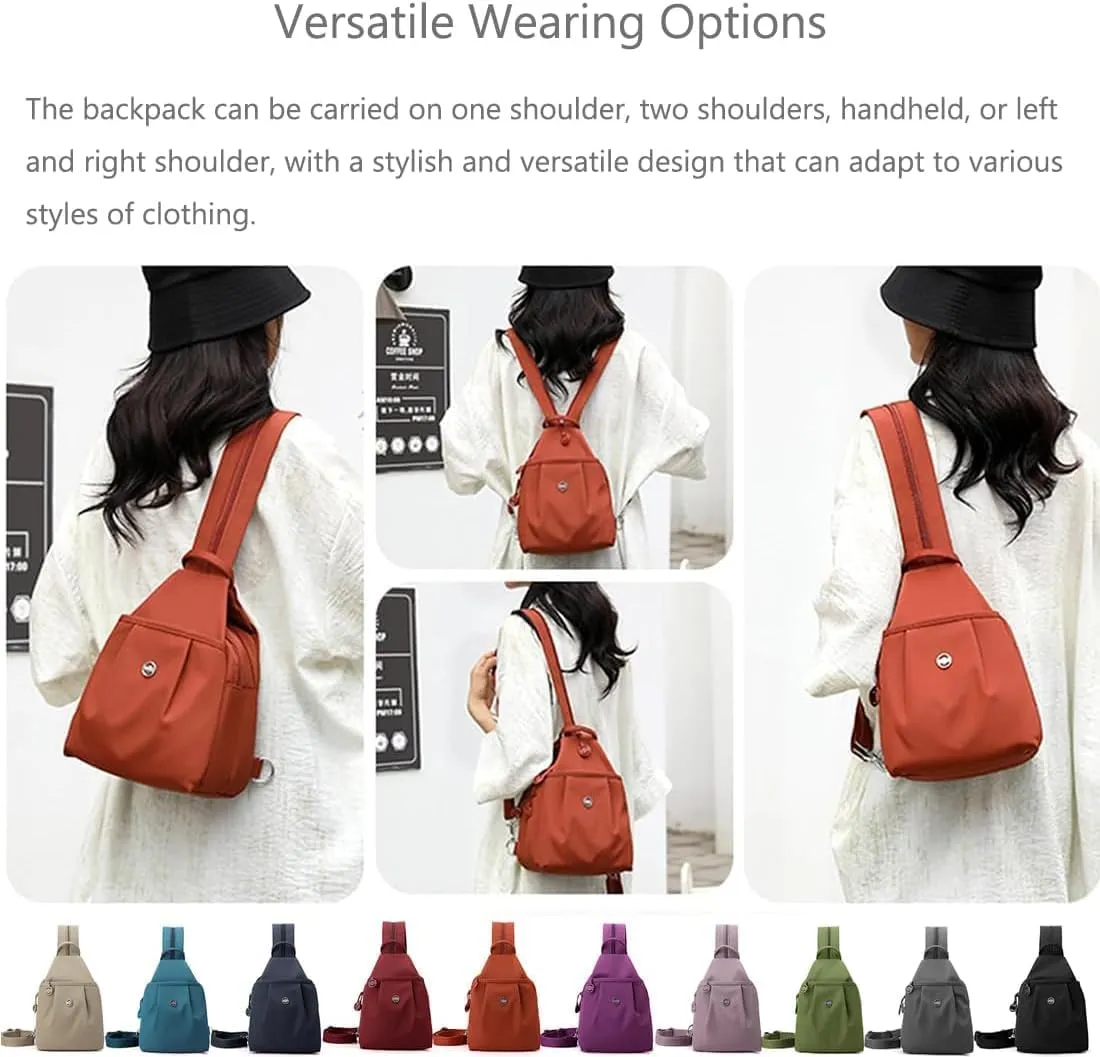 2025 Backpack Chest Bag Double Zipper Large Capacity, Vovtva Bag, Vovtv Street Lite Chic Versatile Travel Bags (1, Black)