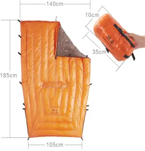 20D Sleeping Quilts Hammock Underquilt 95% White Duck Down Mummy Sleeping Bag Blanket Mat