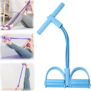 21 Fitness Resistance Bands-4 Tube Pedal Ankle Puller, 2025 Upgrade Multifunctional Exercise Stretch Bands, Home AB Training Auxiliary Device for Women Men