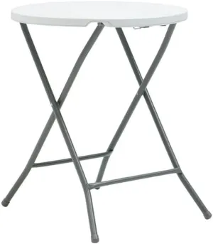 24 Inch Round Folding Bistro Table, Camping Folding Table Black