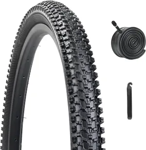 26x1.95/24x1.95 Bike Tire,HUIOK Folding Replacement Bike Tires,Cushioned and Comfortable MTB Bicycle tire,Rubber Tires for Hard Roads, Muddy