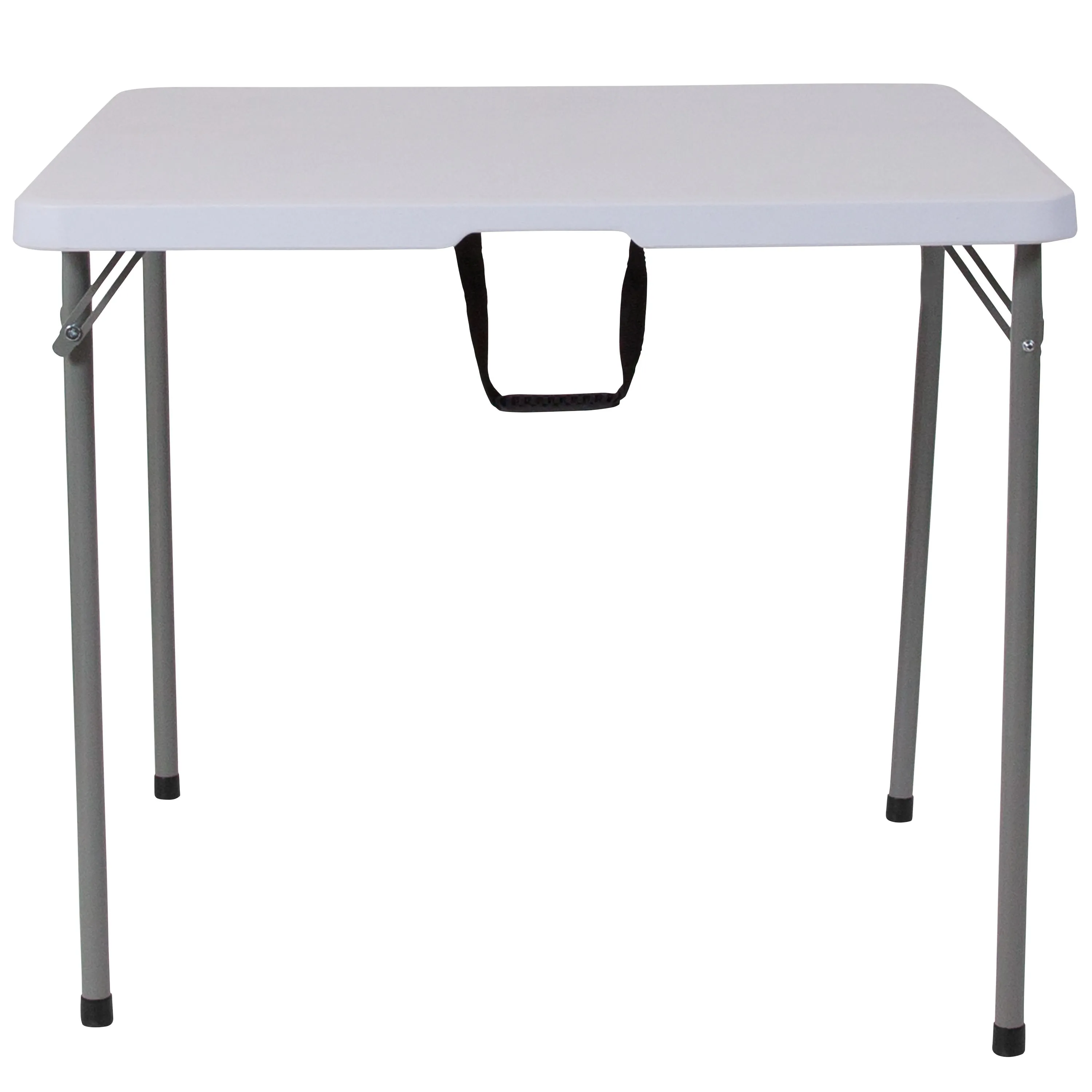 2.79-Foot Square Bi-Fold Plastic Folding Table with Carrying Handle