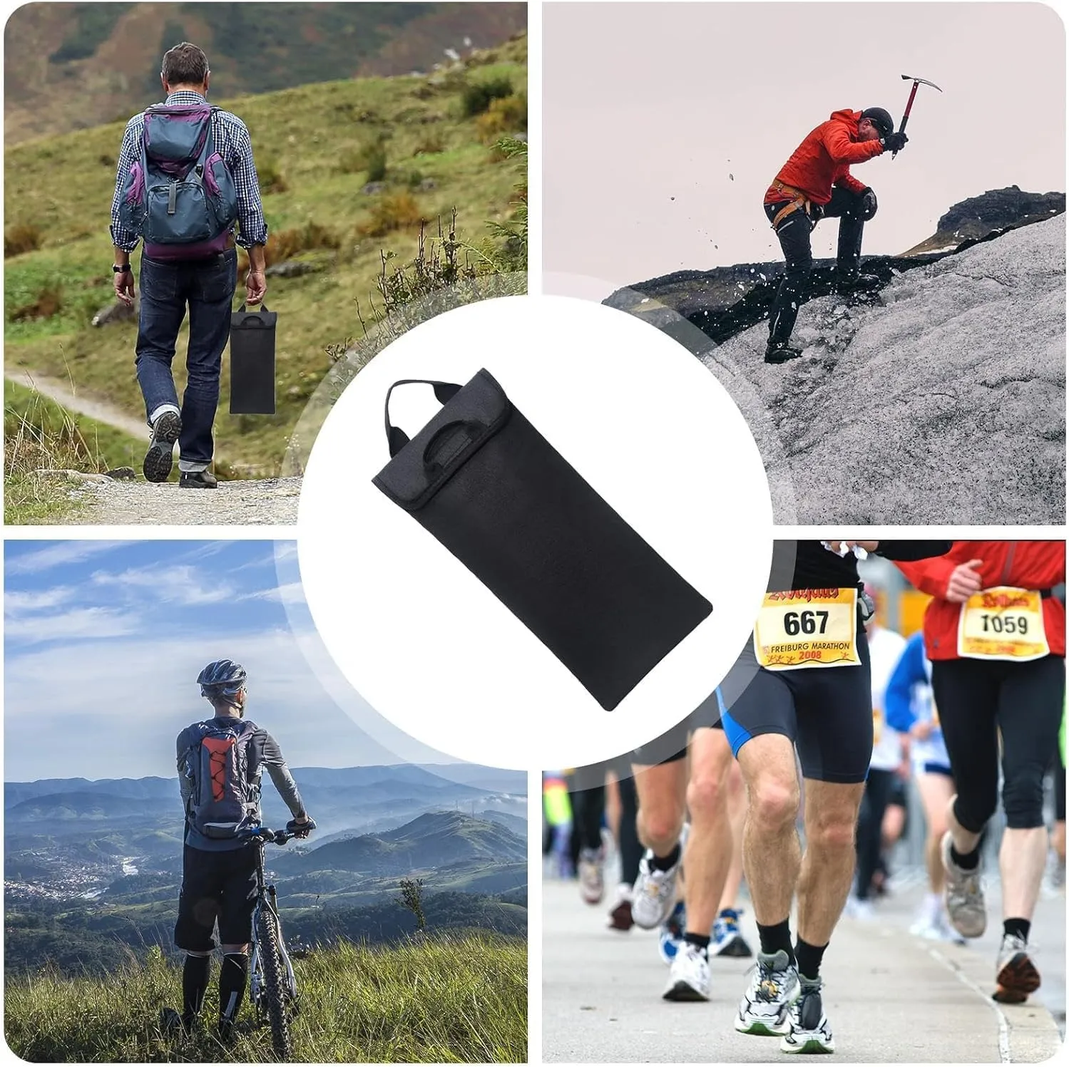 2PCS Hydration Bladder, Hydration Bladder Insulation Bag, Water Bag 2-2.5L Water Bladder Reservoir Insulation Thermal Pouch Bag for Outdoor Hiking Camping