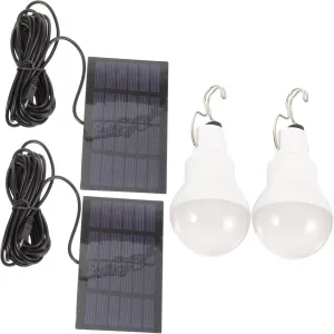 2pcs Solar Camping Lights Rechargeable Solar Powered Lanterns for Patio Hiking More Easy to Use No Electricity Needed