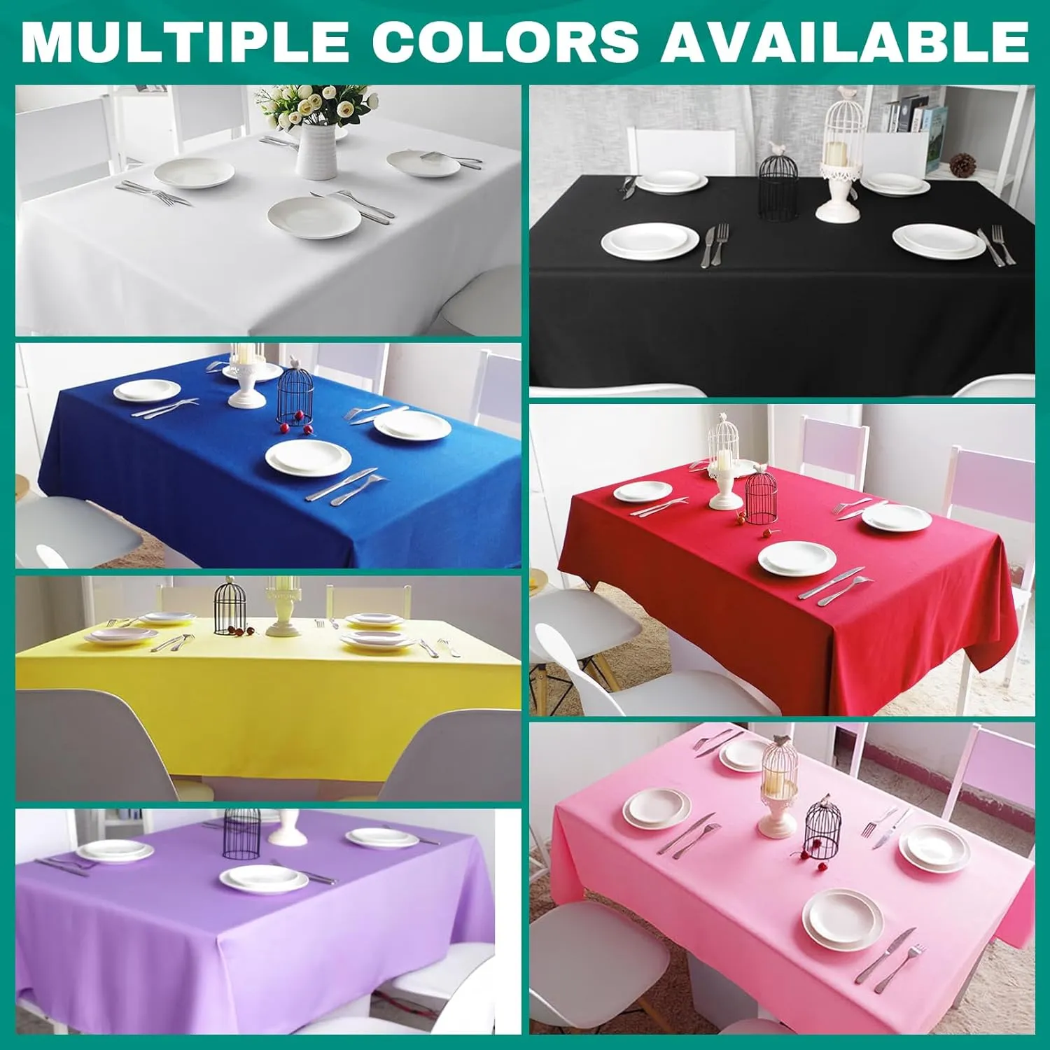30 Pack Pink Plastic Table Cloths Disposable，54 x 108 Inches Plastic Table Cover for Rectangle Tables，Disposable Tablecloth for Dinning，Parties，BBQ，Wedding，Outdoor