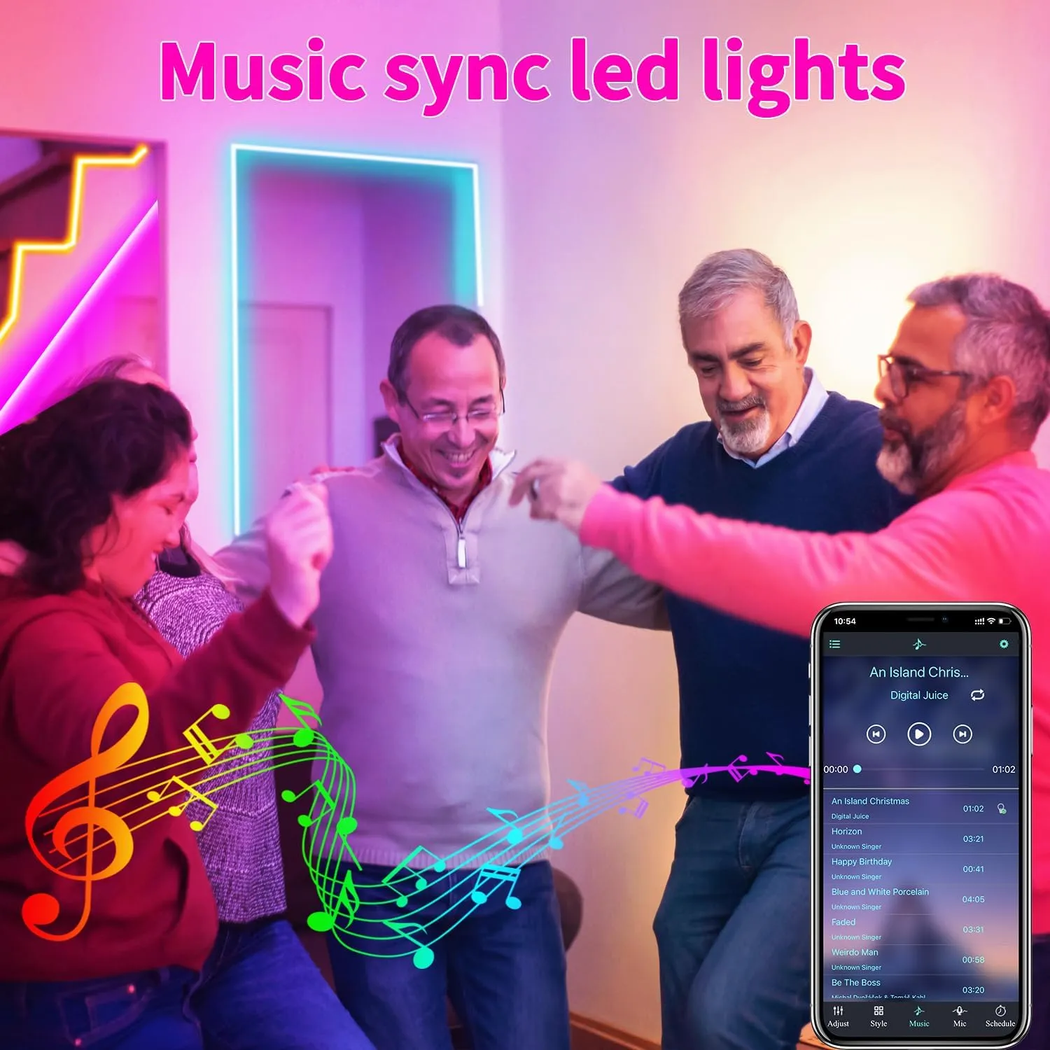 300 ft Outdoor LED Strip Lights Waterproof,IP68 Waterproof LED Light Strips with Remote,App Control Music Sync RGB Outdoor LED Rope Lights,LED Lights for Bedroom,Roof,Deck,（2 Rolls of 150ft）