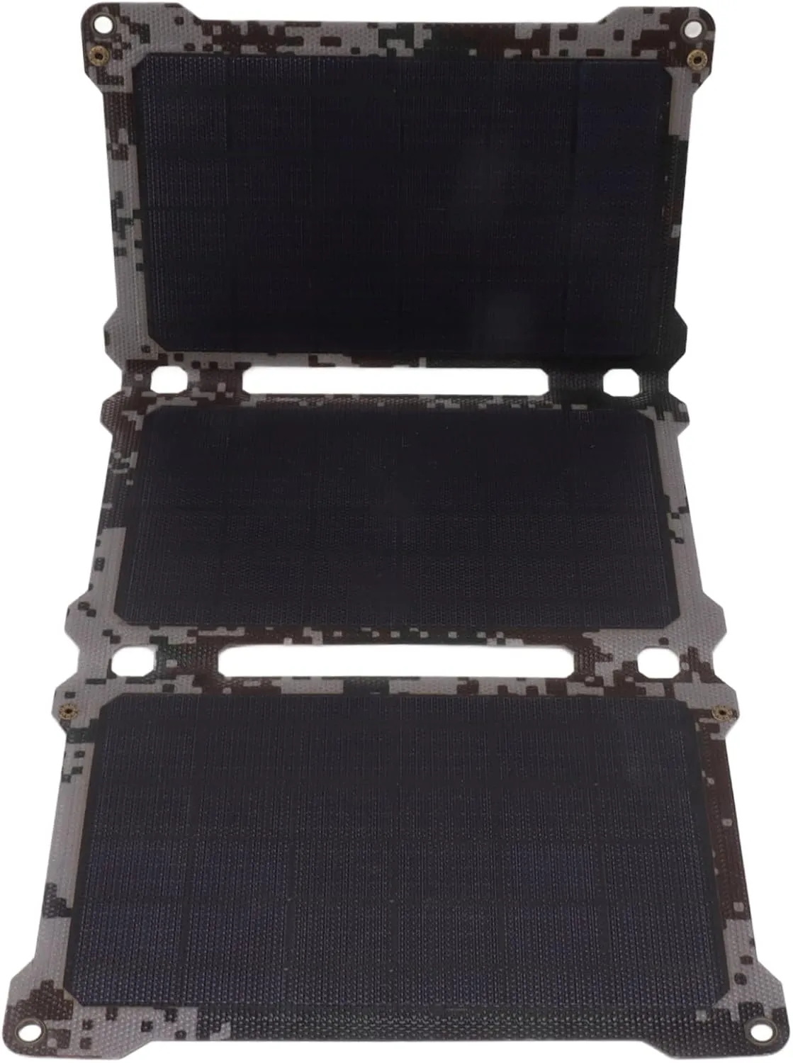 30W Collapsible Solar Panel 18V 5V Energy Saving Portable Collapsible Solar Panel Kit for Camping Mountaineering (Camouflage)