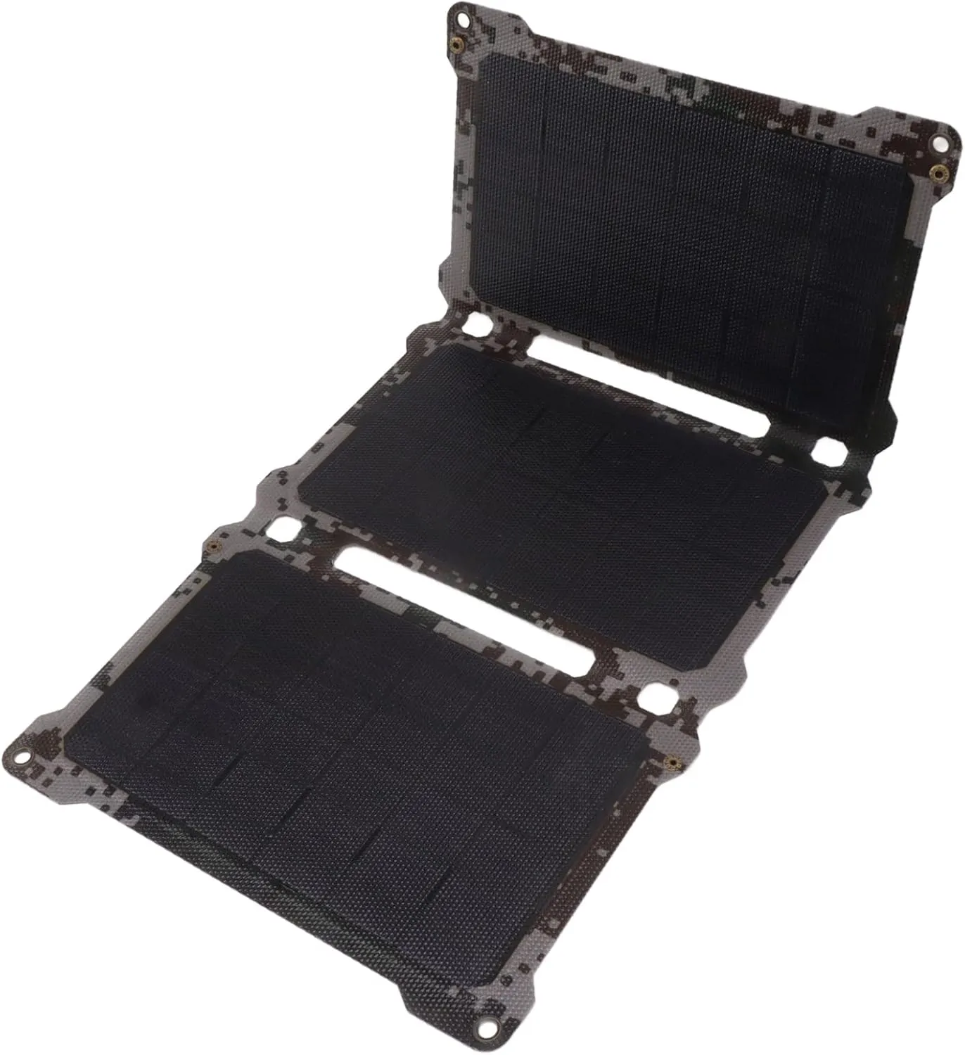 30W Folding Solar Panel, Monocrystalline 3 Fold Portable Foldable Solar Panel Kit Efficient 18V 5V for Mountaineering for Camping (Camouflage Color)