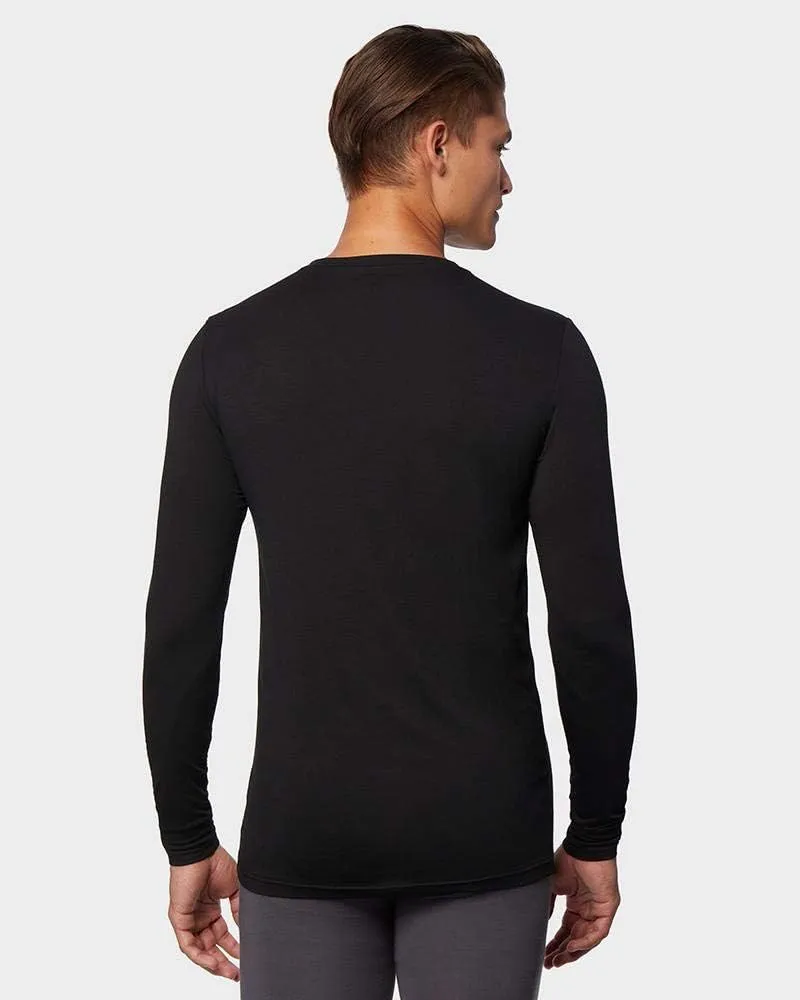 32 Degrees Heat Mens Performance Thermal Lightweight Baselayer Vneck Long Sleeve Top