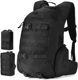 35L motorcycle backpack, black tactical backpack, Military Backpack (2.0 black)