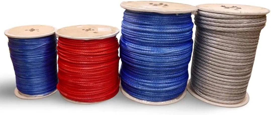 3/8" Delta HMPE (High Modulus Polyethylene) 12-Strand 100% Dyneema Rope MBS: 21,756lbs (Blue, 200 ft)