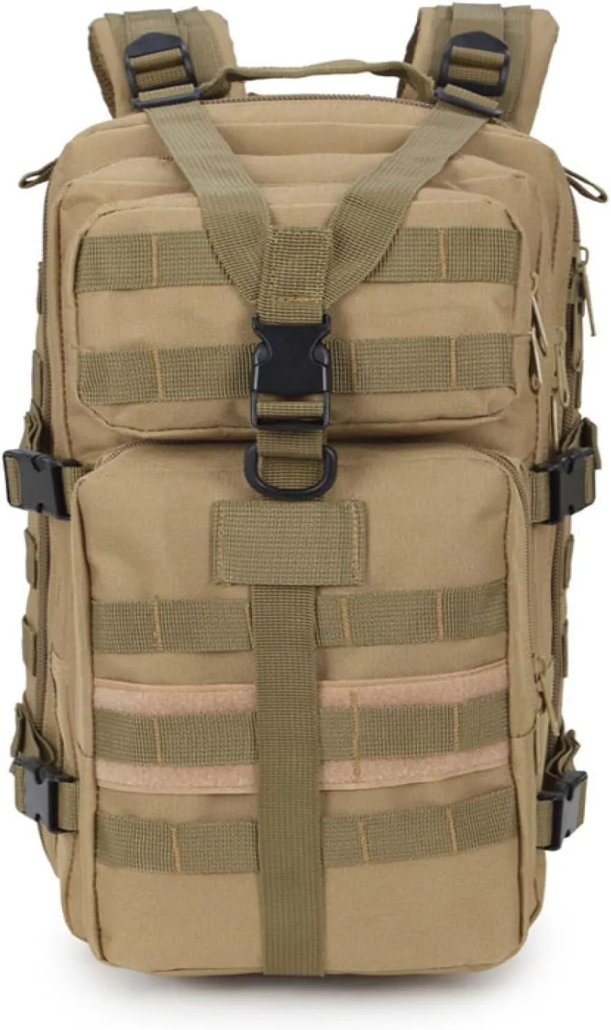 3P Tactical Backpack Outdoor Backpack Camo Pack Medium Lightweight, 36-55L, Black Python Pattern