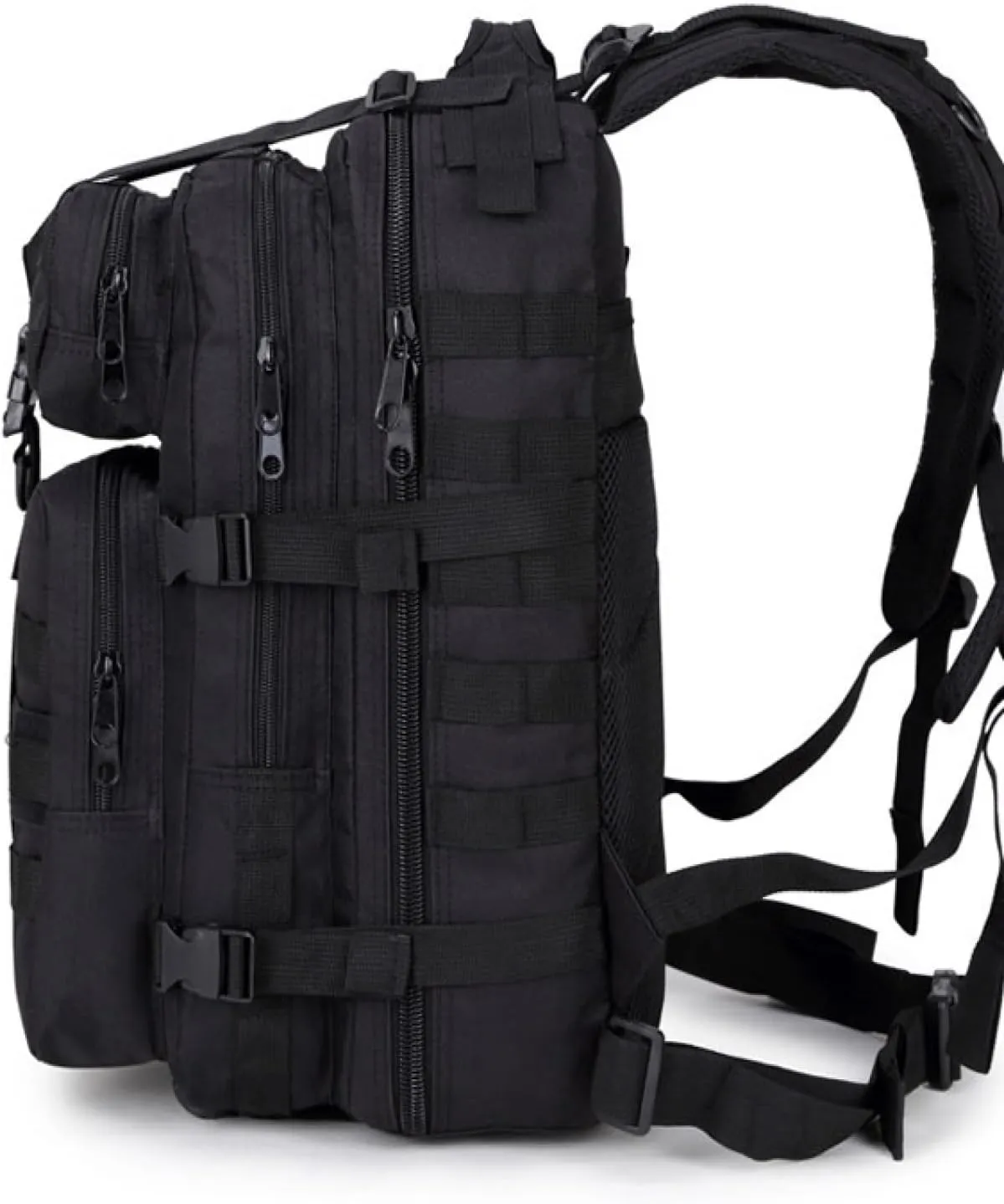 3P Tactical Backpack Outdoor Backpack Camo Pack Medium Lightweight, 36-55L, Black Python Pattern