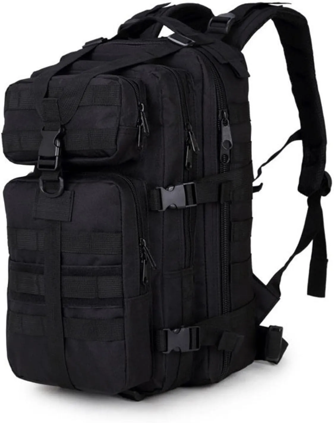 3P Tactical Backpack Outdoor Backpack Camo Pack Medium Lightweight, 36-55L, Black Python Pattern