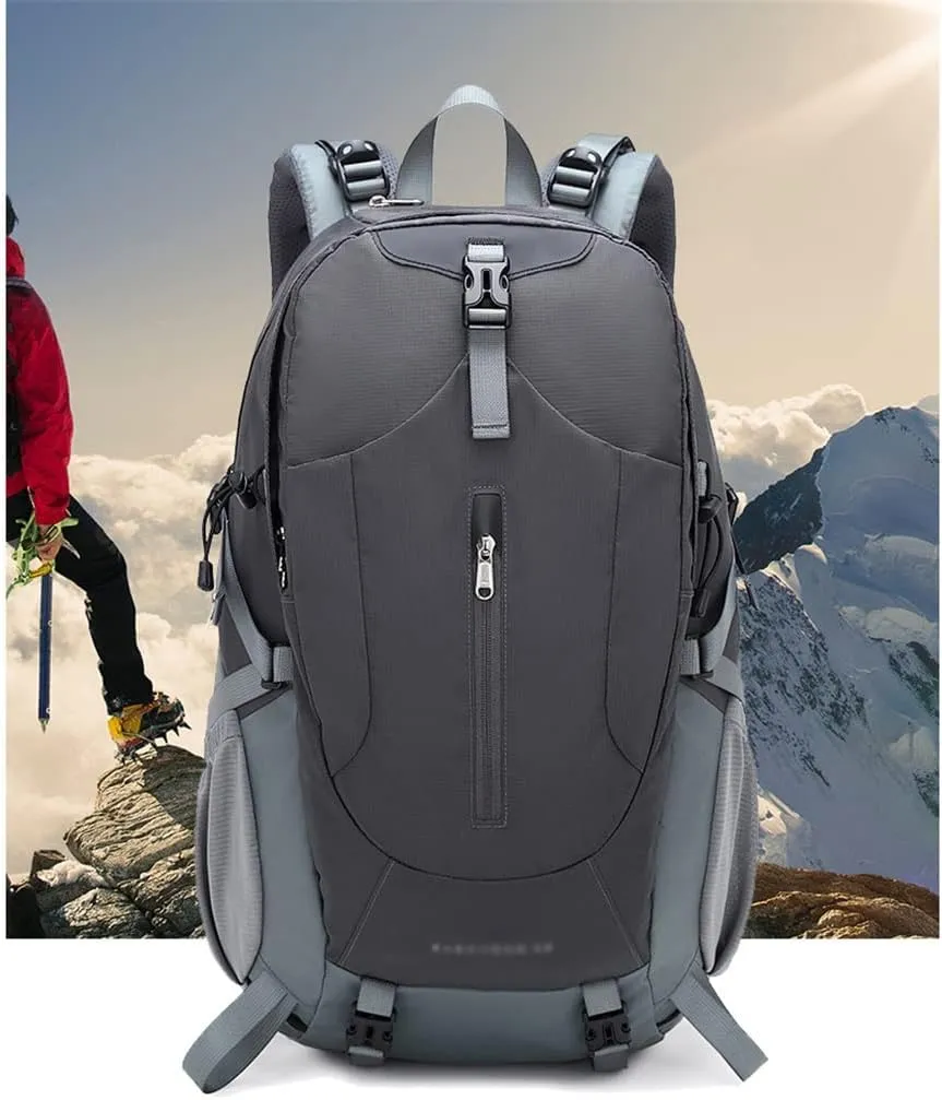 40L Hiking Backpack Outdoor Mountaineering Bag Large Capacity Travel Sports Backpack (E,As the picture shows)