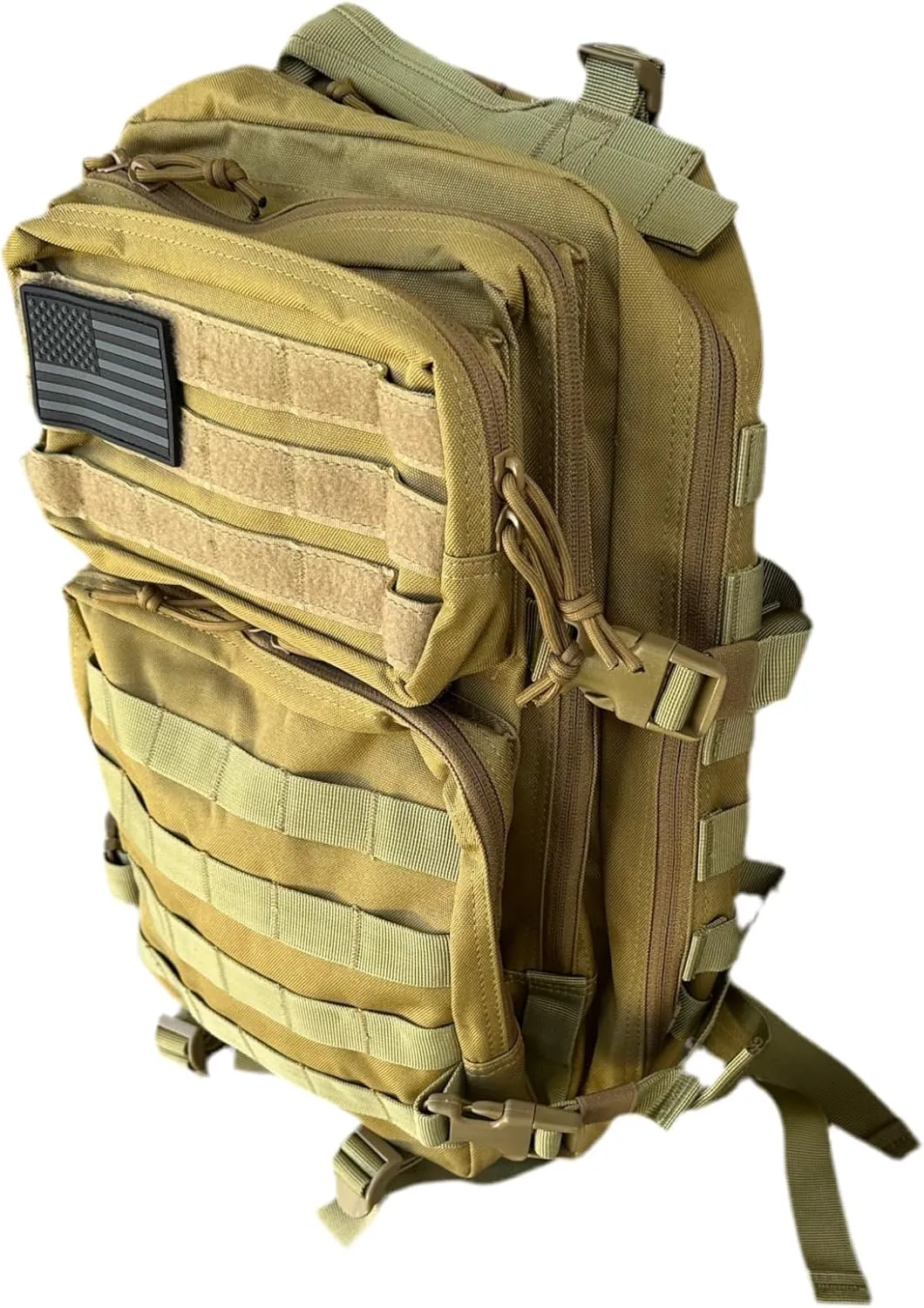 40L Tactical Backpack – 900D/1000D Molle Assault Pack, 3-Day Survival, Hiking, Camping, Travel Gear (DESERT PATROL KHAKI)