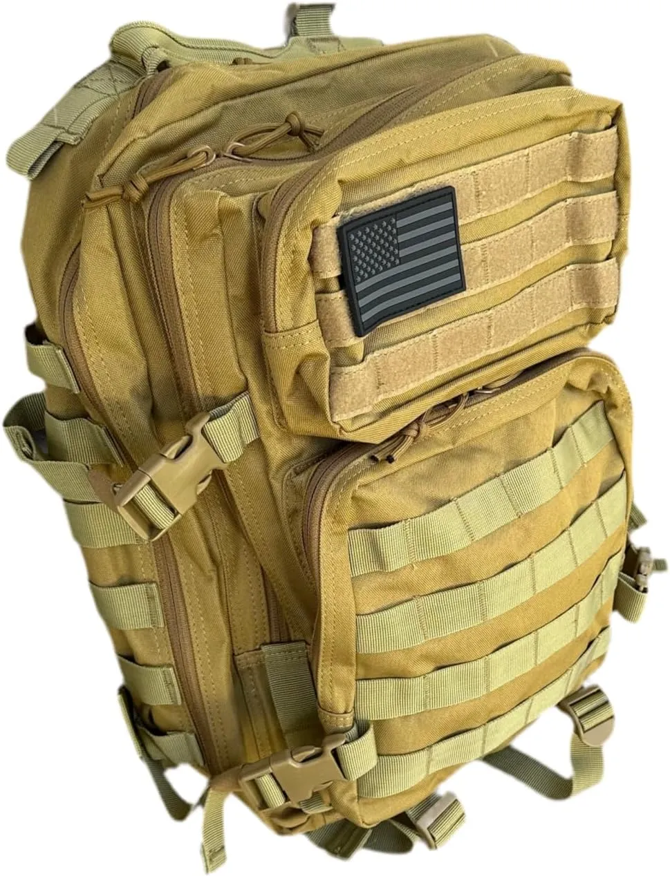 40L Tactical Backpack – 900D/1000D Molle Assault Pack, 3-Day Survival, Hiking, Camping, Travel Gear (DESERT PATROL KHAKI)